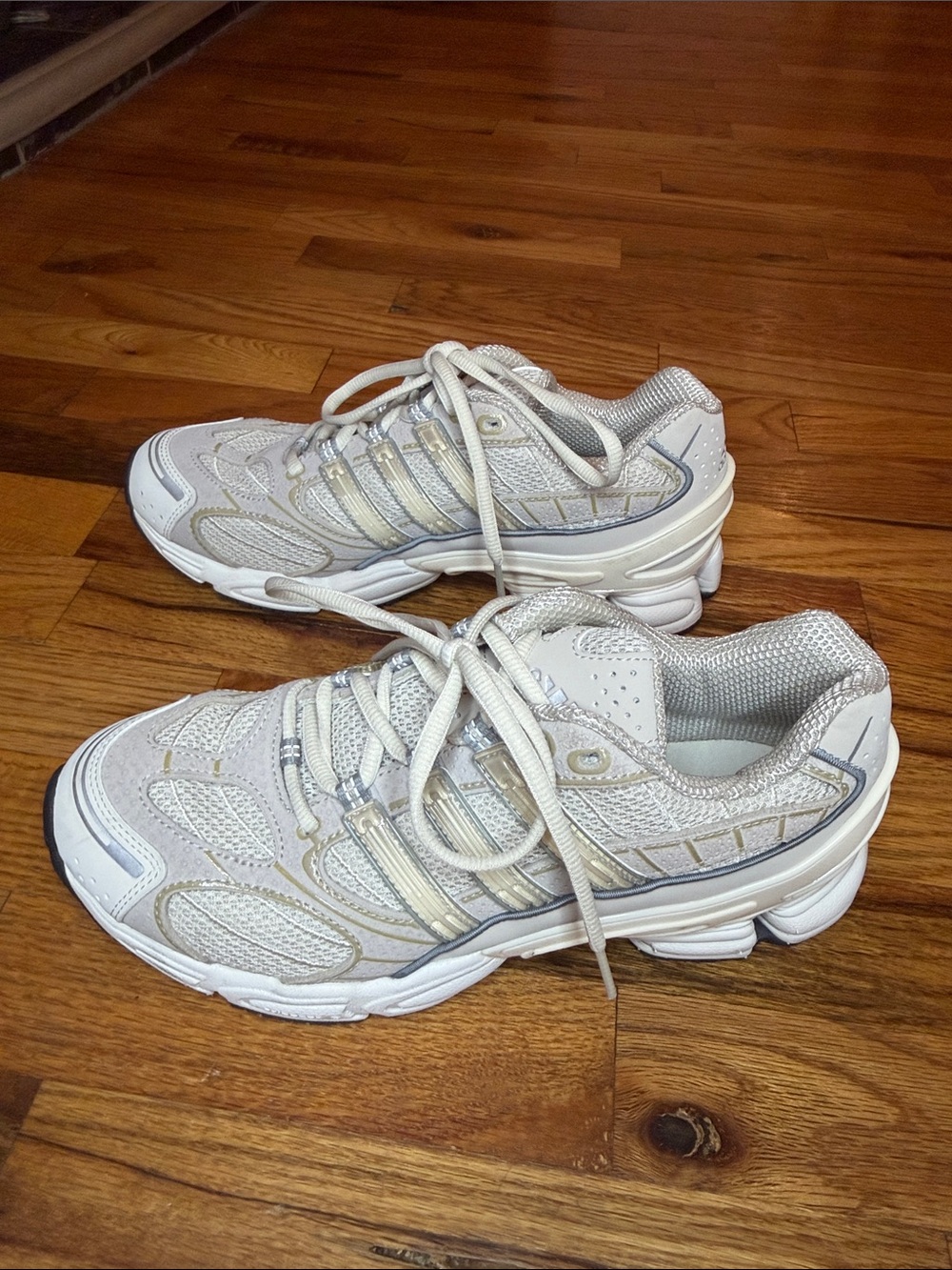 Adidas Cream and Gold Athletic Sneakers - Picture 3 of 6